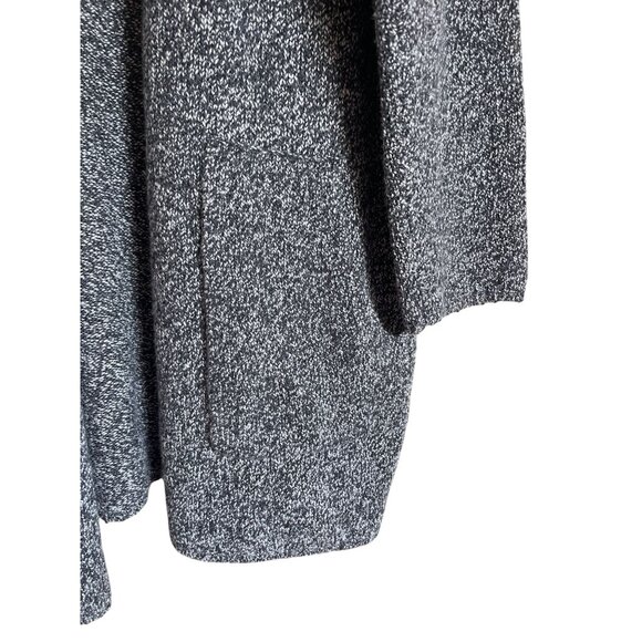 Pure Jill Gray Marled Tight Knit Ultrasoft Wool Blend Cardigan Sweater Size Medi - Picture 4 of 6